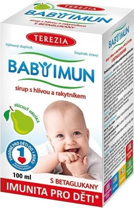 Terezia Company Baby Imun sirup s hlívou a rakytníkem příchuť hruška 100 ml