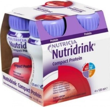 NUTRIDRINK COMPACT PROTEIN S PŘÍCHUTÍ CHLADIVÉHO ČERVENÉHO OVOCE POR SOL 4X125ML