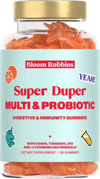 Bloom Robbins Super Duper MULTI & PROBIOTIC probiotika s vitamíny pro zlepšení trávení gumídci 60ks