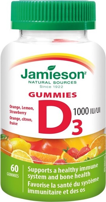 Jamieson Vitamin D3 Gummies 60 žvýkacích tablet