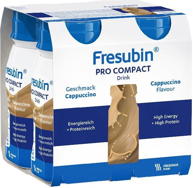 FRESUBIN PRO COMPACT DRINK PŘÍCHUŤ CAPPUCCINO POR SOL 4X125ML