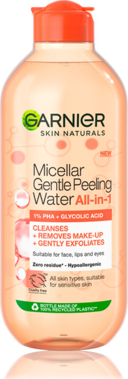 Garnier Skin Naturals micelární voda s peelingovým efektem 400ml