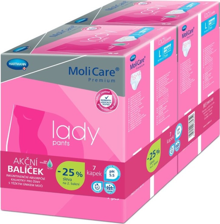 MoliCare Lady Pants 7kap. vel. L Duopack 2 x 7 ks