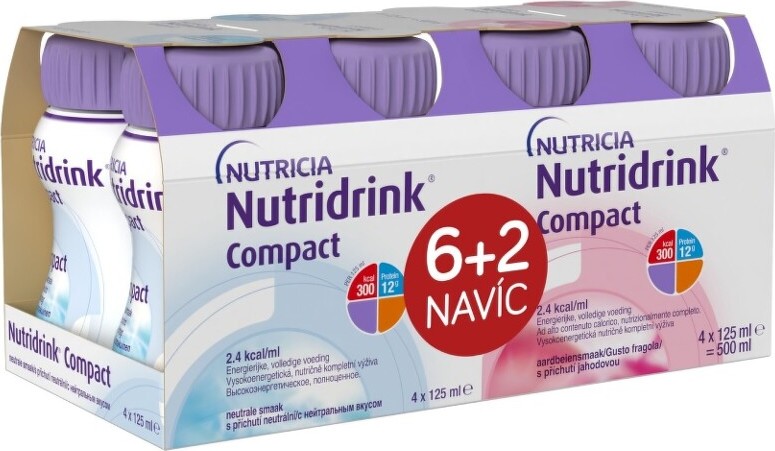 Nutridrink Compact 6+2 (neutral-jahoda) 8x125ml