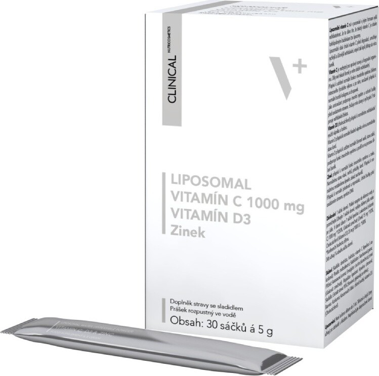 LIPOSOMAL Vitamín C+D3+Zinek 30x5g