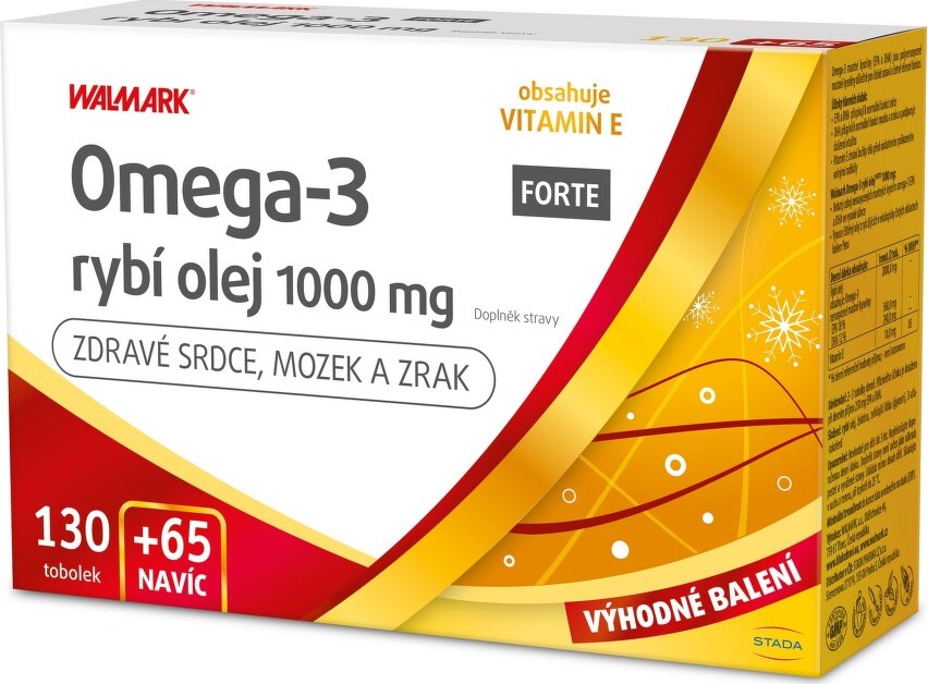 Walmark Omega-3 Forte 1000 mg 130+65 tobolek navíc