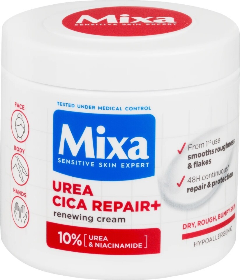 Mixa Urea Cica Repair+ Renewing Cream regenerační tělový krém pro suchou a hrubou pokožku 400 ml