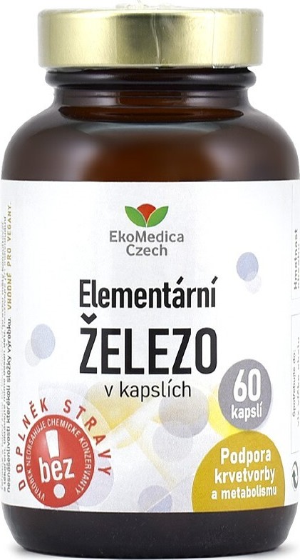 Elementární železo v kapslích cps.60 EkoMedica