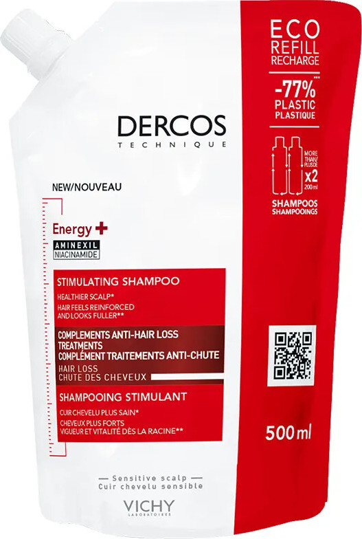 VICHY DERCOS Energy+ šampon náplň 500ml