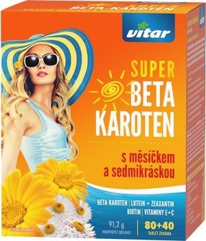 Vitar Super Beta-karoten s měsíčkem a sedmikráskou 80+40 tablet