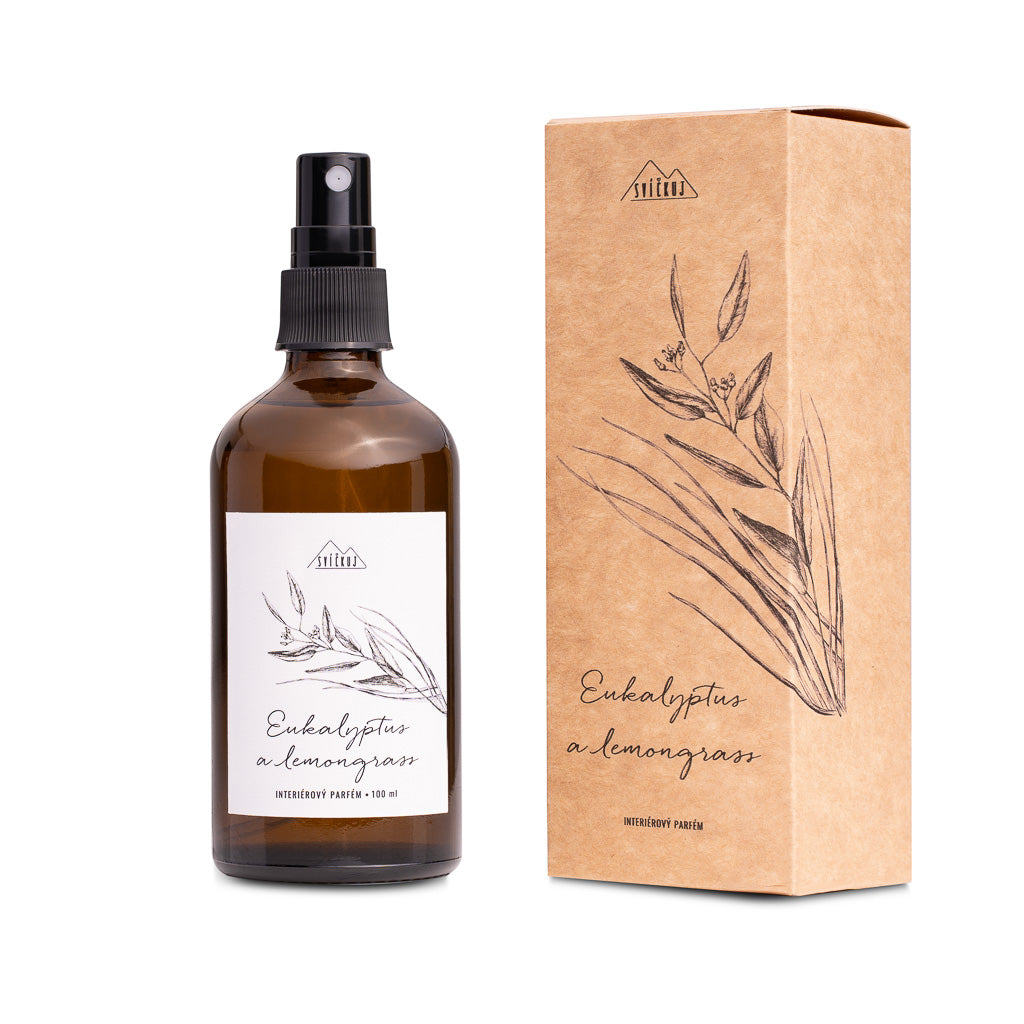 Svíčkuj Interiérový parfém - Eukalyptus a lemongrass (100 ml) - provoní domov i textil