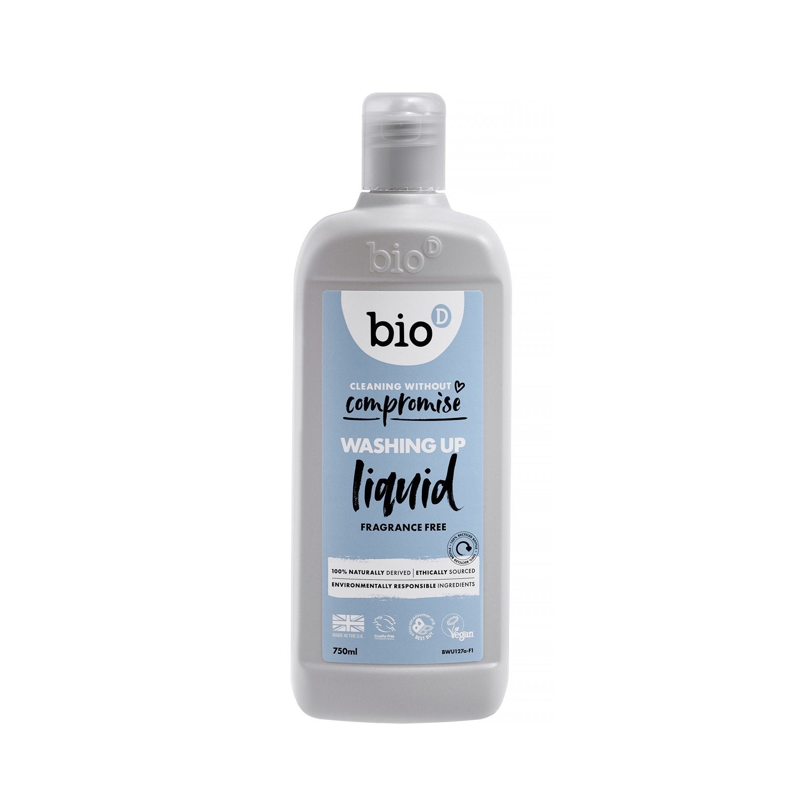 Bio-D Přípravek na mytí nádobí - bez vůně - 750 ml - vhodný pro citlivou pokožku