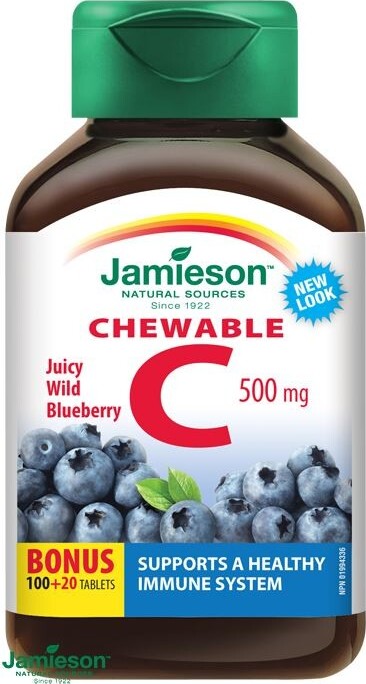 JAMIESON Vitamín C 500mg borůvka cucací tbl.120