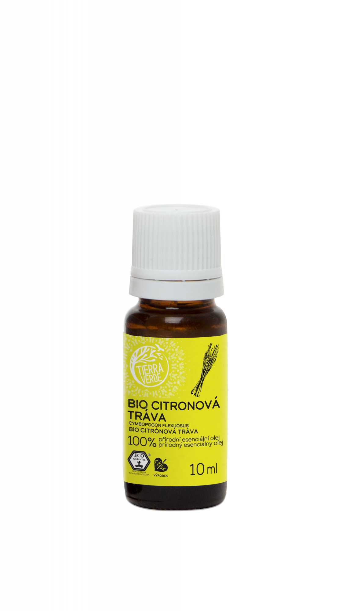 Tierra Verde Esenciální olej Citronová tráva BIO - 10 ml - pomůže při vyčerpání