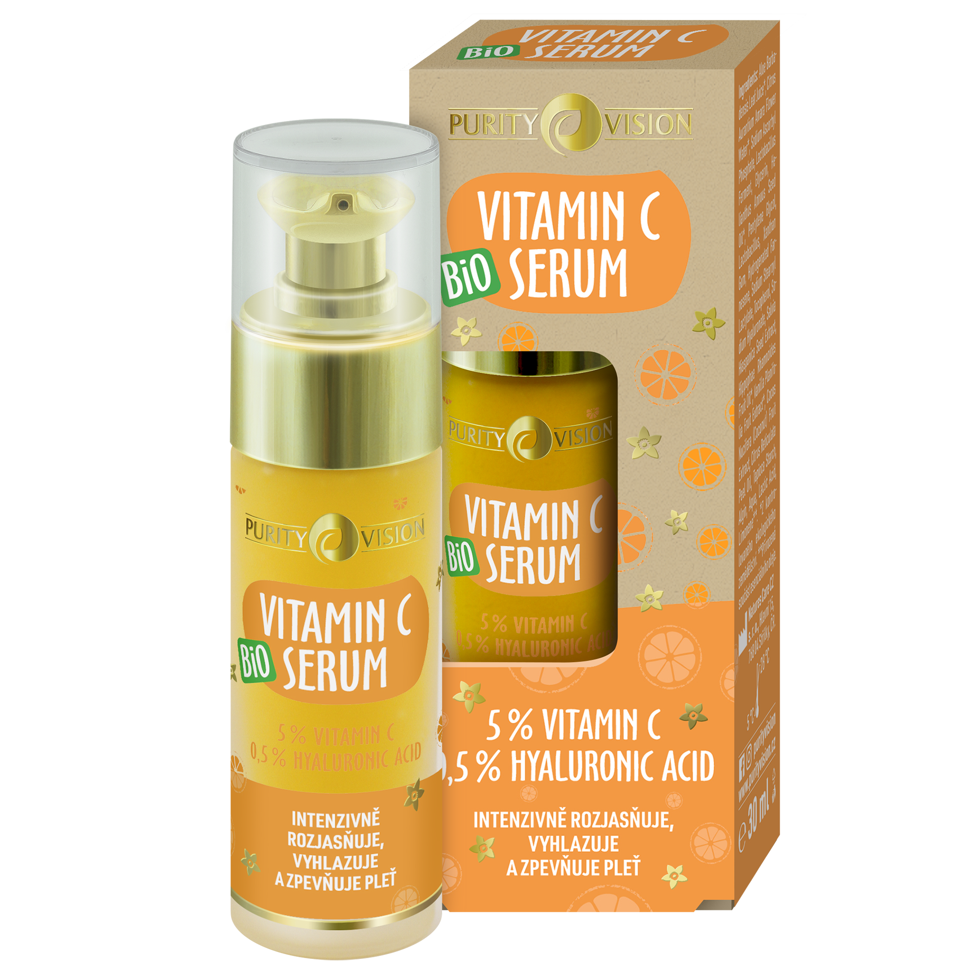 Purity Vision Pleťové sérum Vitamín C BIO (30 ml) - rozjasňuje