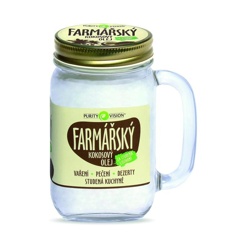 Purity Vision Kokosový olej farmářský - 400 ml - lisovaný za studena