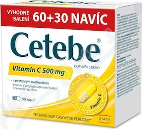 Cetebe Vitamin C 500mg 60+30 kapslí Promo2023