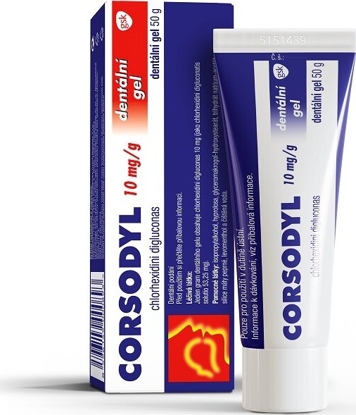 CORSODYL 10MG/G DNT GEL 1X50G