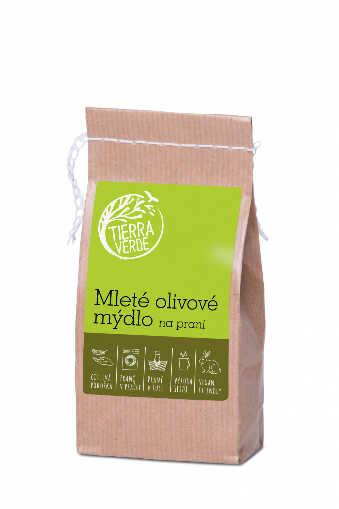 Tierra Verde Mleté olivové mýdlo na praní (200 g) - II.jakost - i pro nejjemnější prádlo