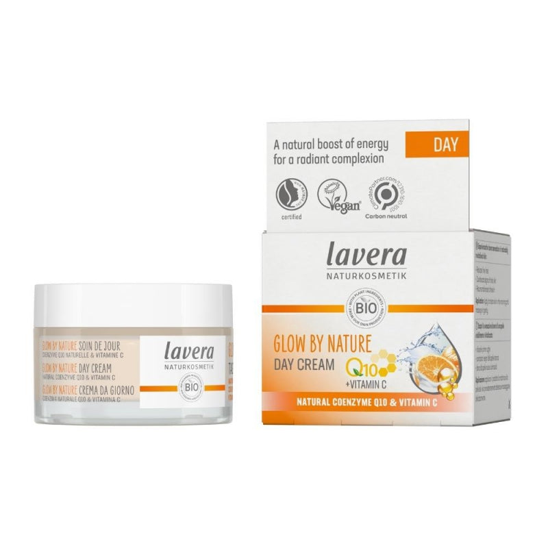 Lavera Glow by Nature Denní krém s koenzymem Q10 a vit. C BIO (50 ml) - s extrakty z rakytníku a citrusů