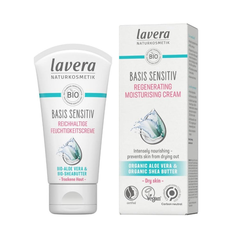 Lavera Basis Sensitive Hydratační a regenerační krém pro suchou pleť BIO - denní (50 ml) - extra výživa a hydratace