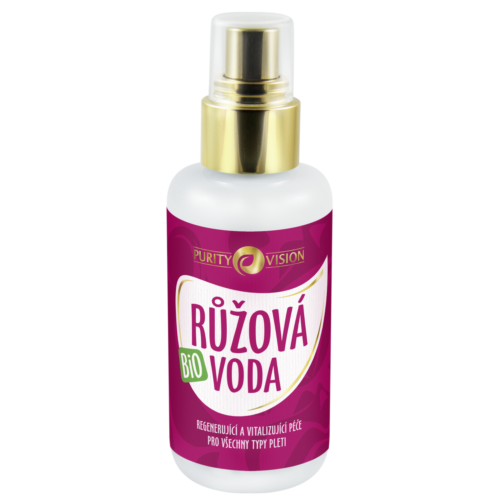 Purity Vision Růžová voda BIO - 100 ml - revitalizuje a zklidňuje