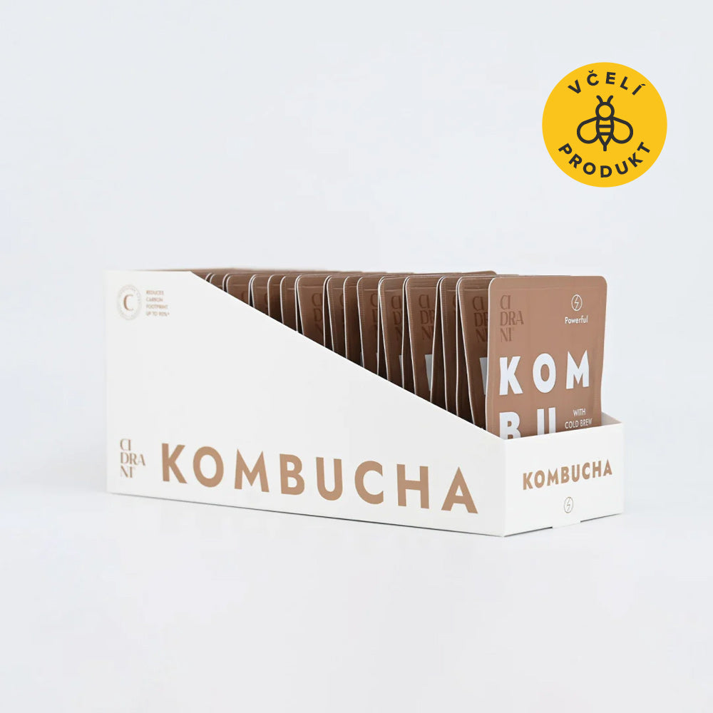 Cidrani Kombucha mikrodrink Powerful BIO - 30 x 17 ml (box) - s kapkou silné etiopské kávy