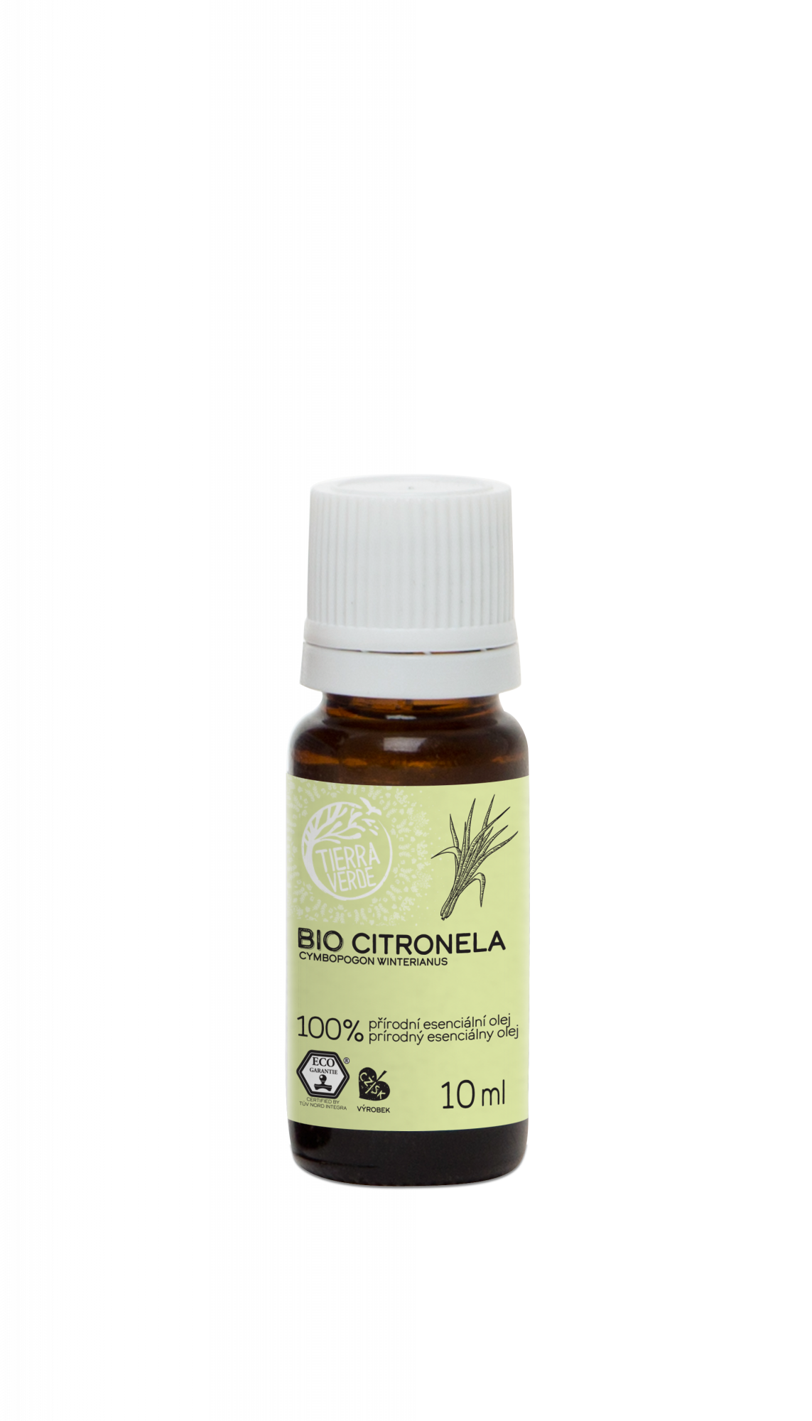 Tierra Verde Esenciální olej Citronela BIO - 10 ml - silné repelentní účinky