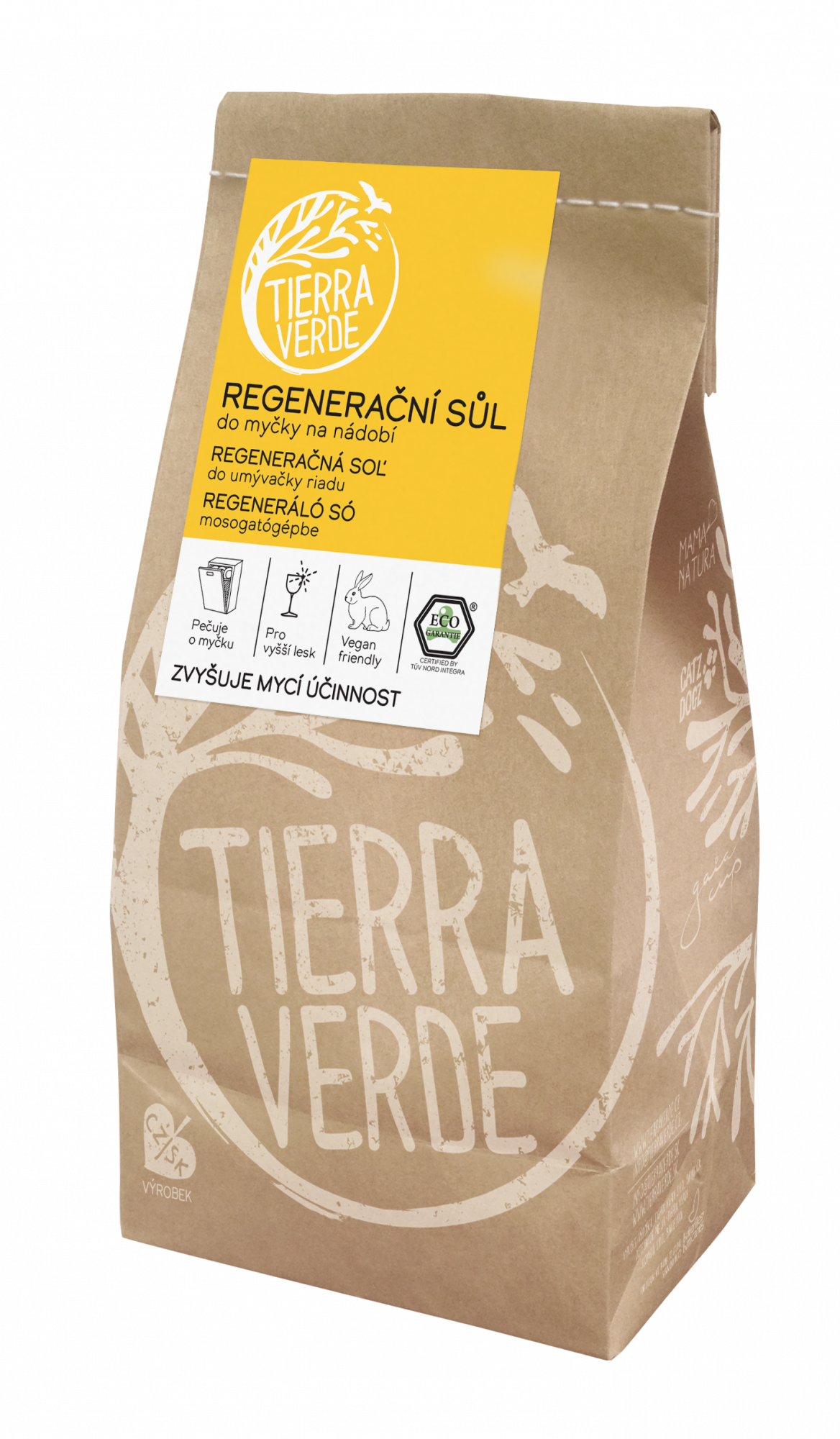 Tierra Verde Sůl do myčky - INOVACE - 2 kg - zabraňuje usazování vodního kamene