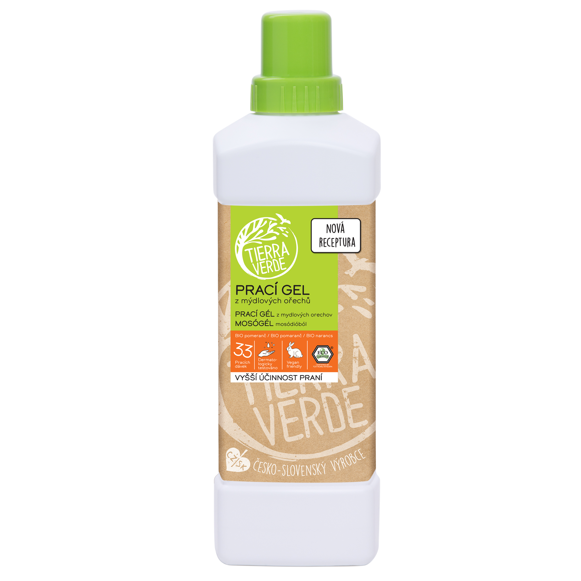 Tierra Verde Prací gel s BIO pomerančem - INOVACE - 1 l