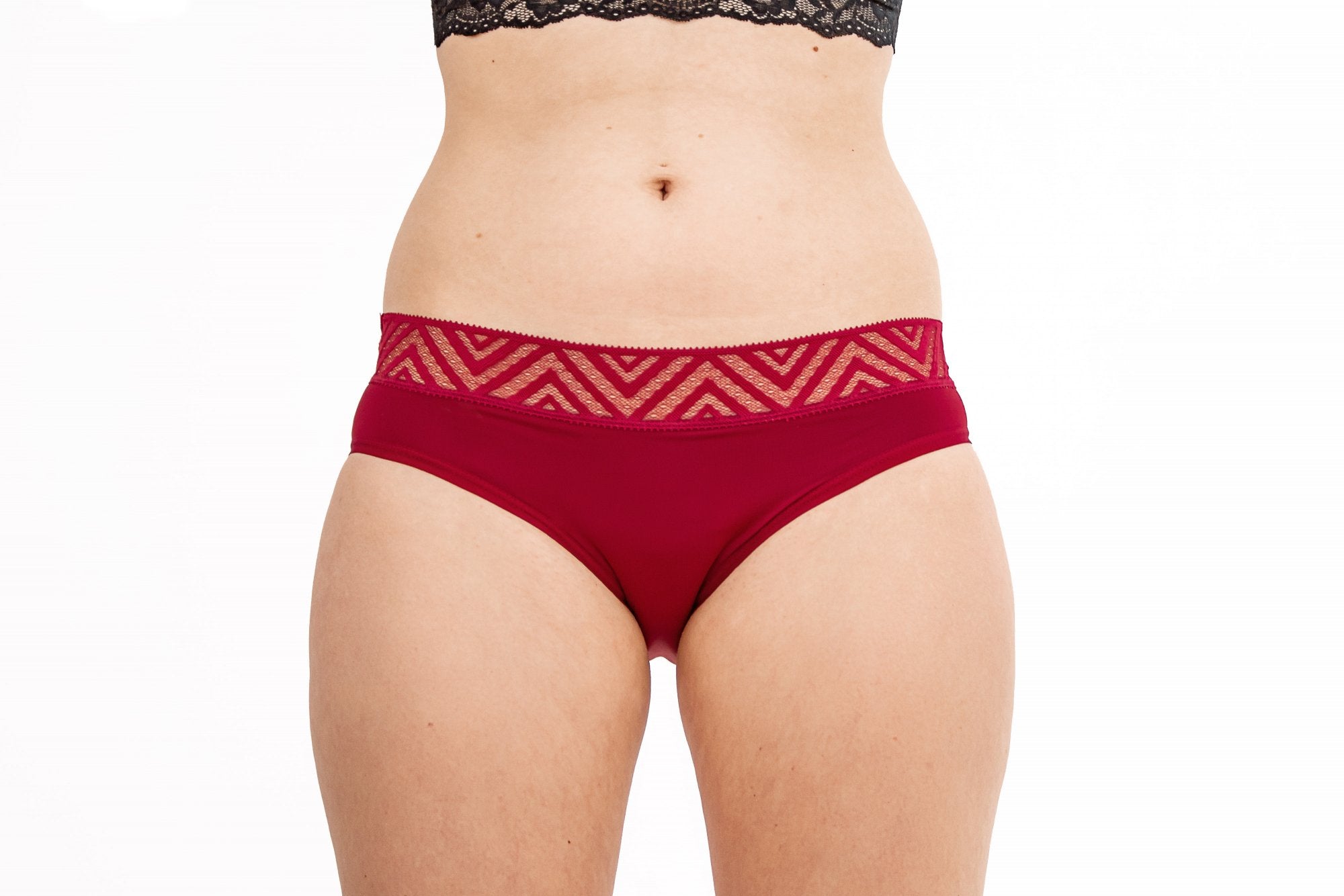 Pinke Welle Menstruační kalhotky "Moře" červené - silná menstruace - XL