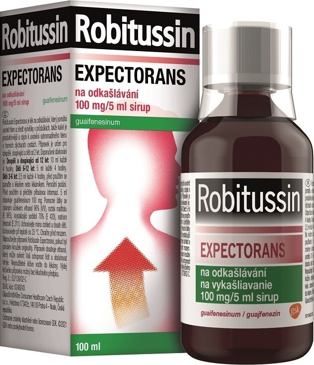 ROBITUSSIN EXPECTORANS NA ODKAŠLÁVÁNÍ 100MG/5ML SIR 100ML