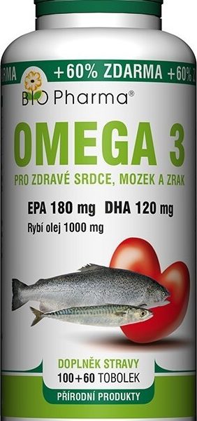 Omega 3 1000mg EPA180mg+DHA120mg tob.100+60 Bio-Pharma