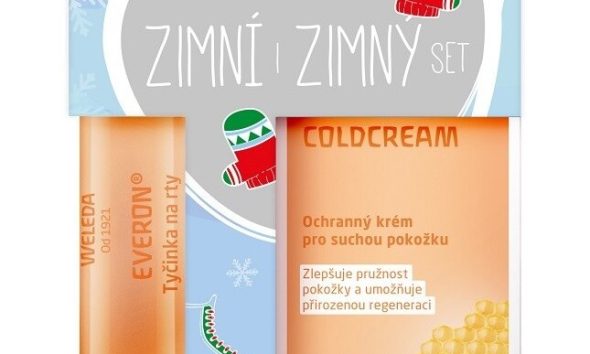 Weleda výživný krém Coldcream 30 ml + Tyčinka na rty Everon 4