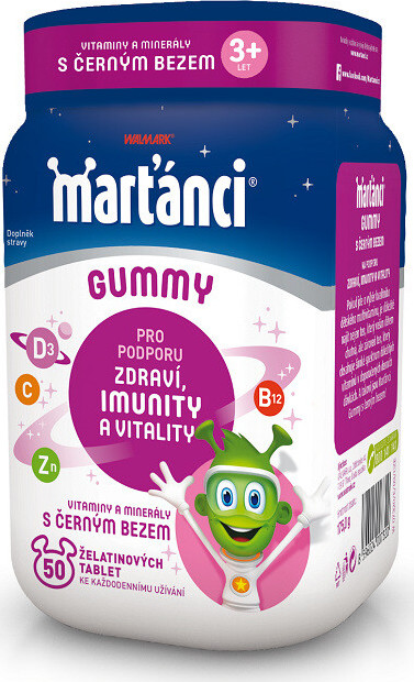 Walmark Marťánci Gummy černý bez 50 tablet