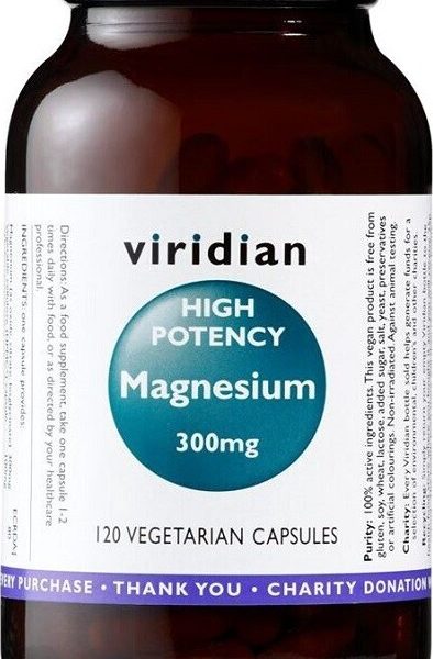 Viridian High Potency Magnesium 300mg cps.120