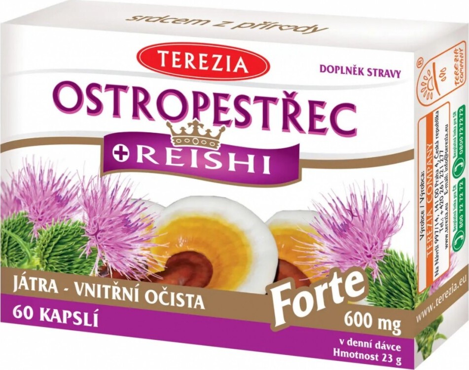 TEREZIA Ostropestřec+Reishi Forte 60 kapslí