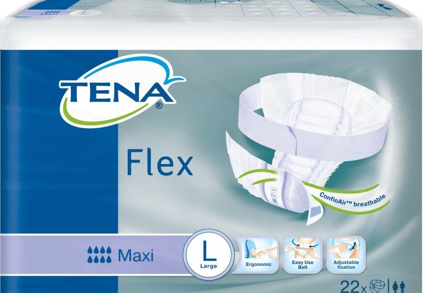 TENA Flex Maxi Large - Inkontinenční kalhotky s páskem na suchý zip (22ks)