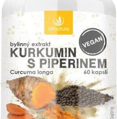 Allnature Kurkumin s piperinem bylinný extrakt cps.60