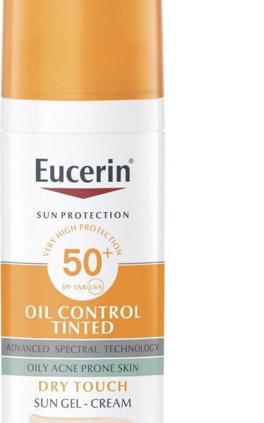 EUCERIN SUN Ochranný krémový gel na opalování na obličej Oil Control SPF50+ světlý 50 ml