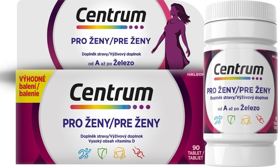 Centrum multivitamín pro ženy 90 tablet