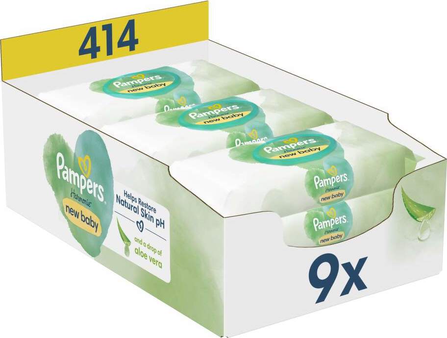 Pampers Harmonie New baby Aloe Vera 9x46 ks