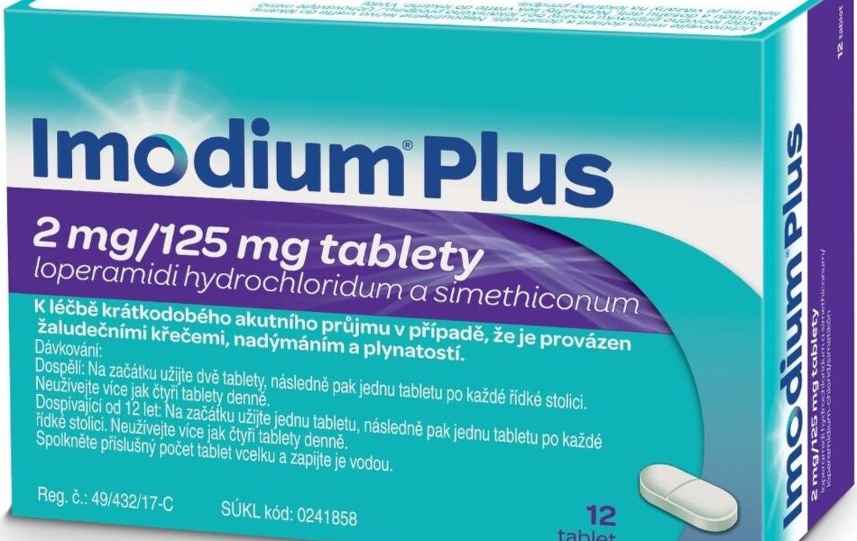 IMODIUM PLUS 2MG/125MG TBL NOB 12