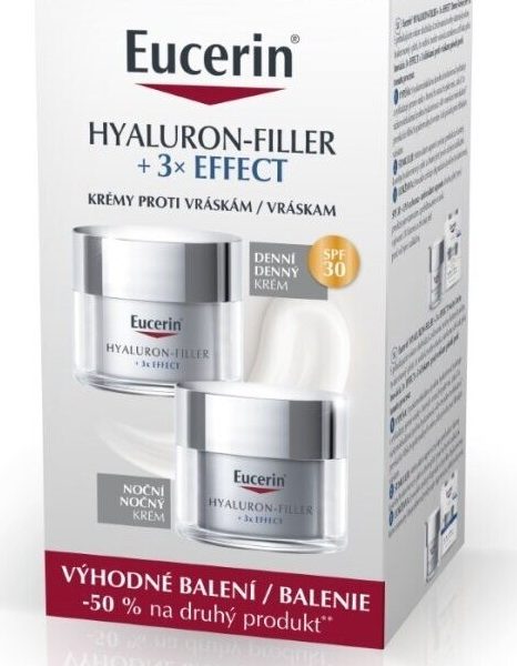 Eucerin HYALURON-FILLER denní krém SPF30 a noční krém 2x50ml