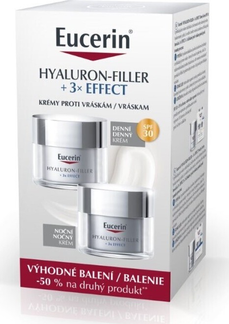 Eucerin HYALURON-FILLER denní krém SPF30 a noční krém 2x50ml