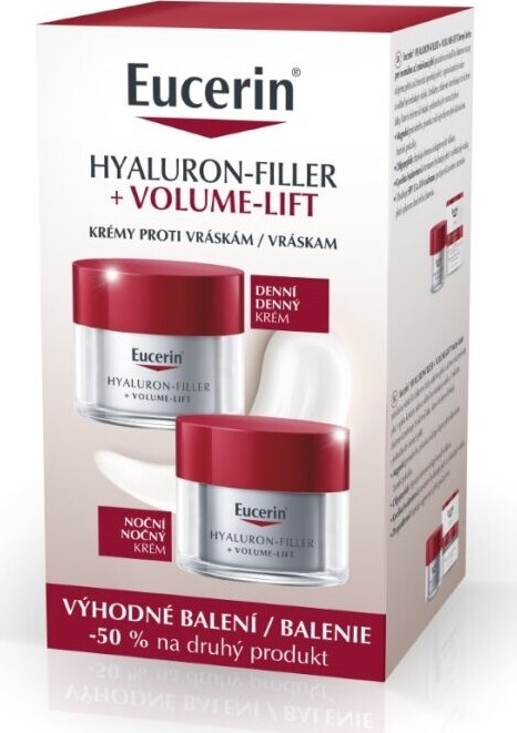 Eucerin HYALURON-FILLLER + VOLUME denní a noční krém 2x50ml