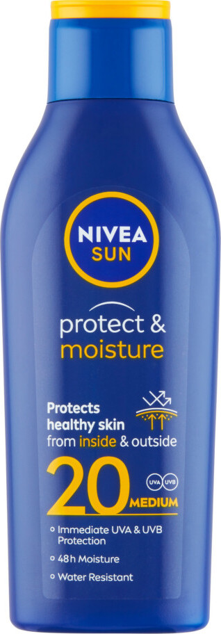 Nivea Sun Protect & Moisture hydratační mléko na opalování SPF20 200 ml