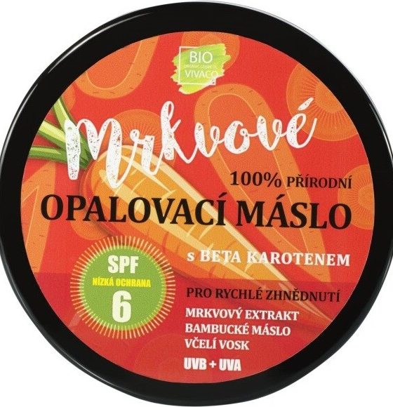 VIVACO mrkvové opalovací máslo SPF6 150ml