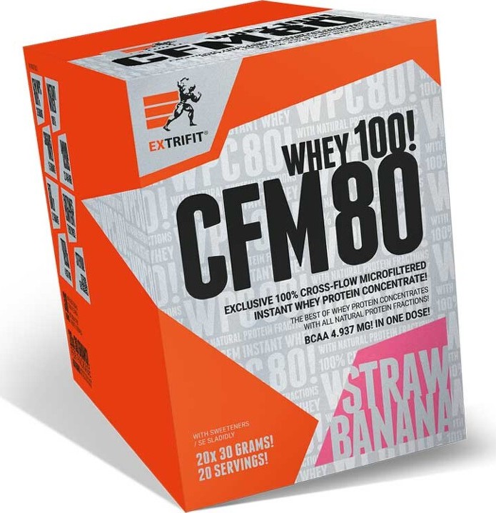 Extrifit CFM Instant Whey 80 20 x 30g strawberry banana