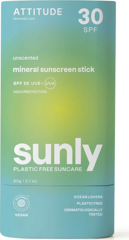 Attitude 100% minerální ochranná tyčinka na celé tělo (SPF 30) bez vůně 60 g